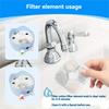 16-Pack Replacement Filters for Cat Smart Fountain Pet Water Dispenser Filter 8.5*8.5*0.9CM 16 Pet Filter Cartridges + 2