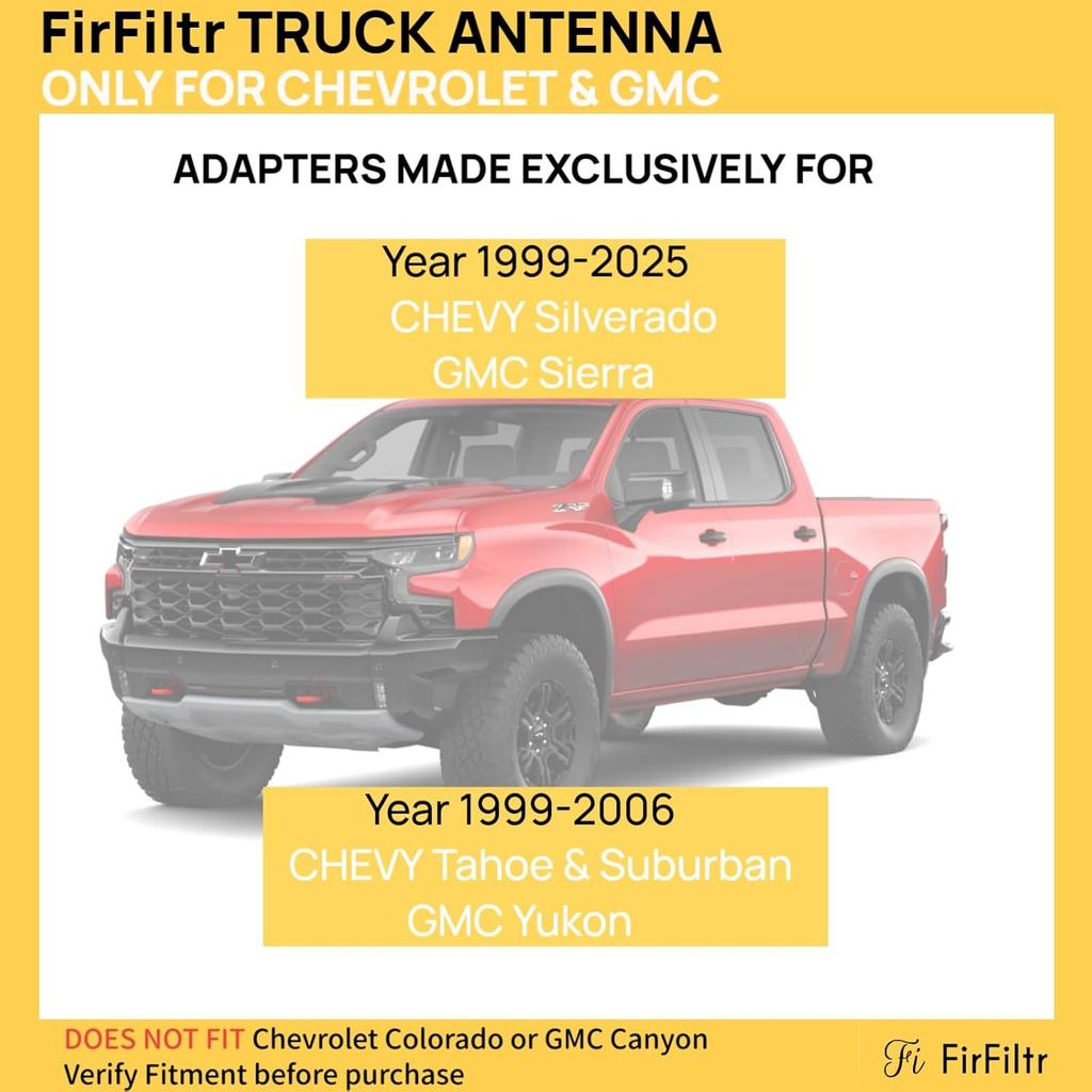 Carbon Fiber Truck Antenna for Chevy Silverado 1500 2500 3500 & GMC Sierra 1999-2025 2026,Chevy Silverado Antenna Truck Accessories,Short Car Video