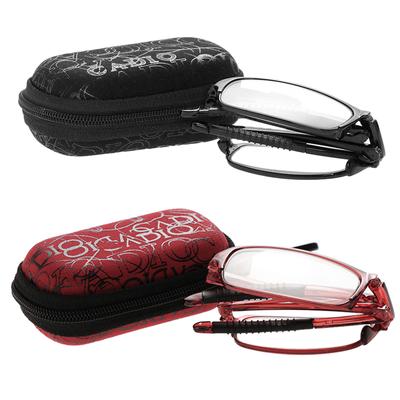 Foldable Reading Glasses for Men Women Portable Presbyopia Eyeglasses Lightweight Folding Hyperopia Eyewear with Case +1.0 +4.0