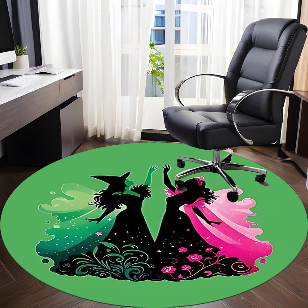 

1pc Wicked Print Chair Carpet for Office Non Slip, Machine Washable Rug for Office, Room Holiday Decor for Christmas, Birthday Polyester 100cm