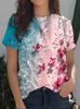 T-shirts Imprimé 3D Abeille Papillon d'Été Femmes Décontracté Col Rond Manches Courtes Streetwear Harajuku Y2k T-shirts Haut Vêtements Féminins