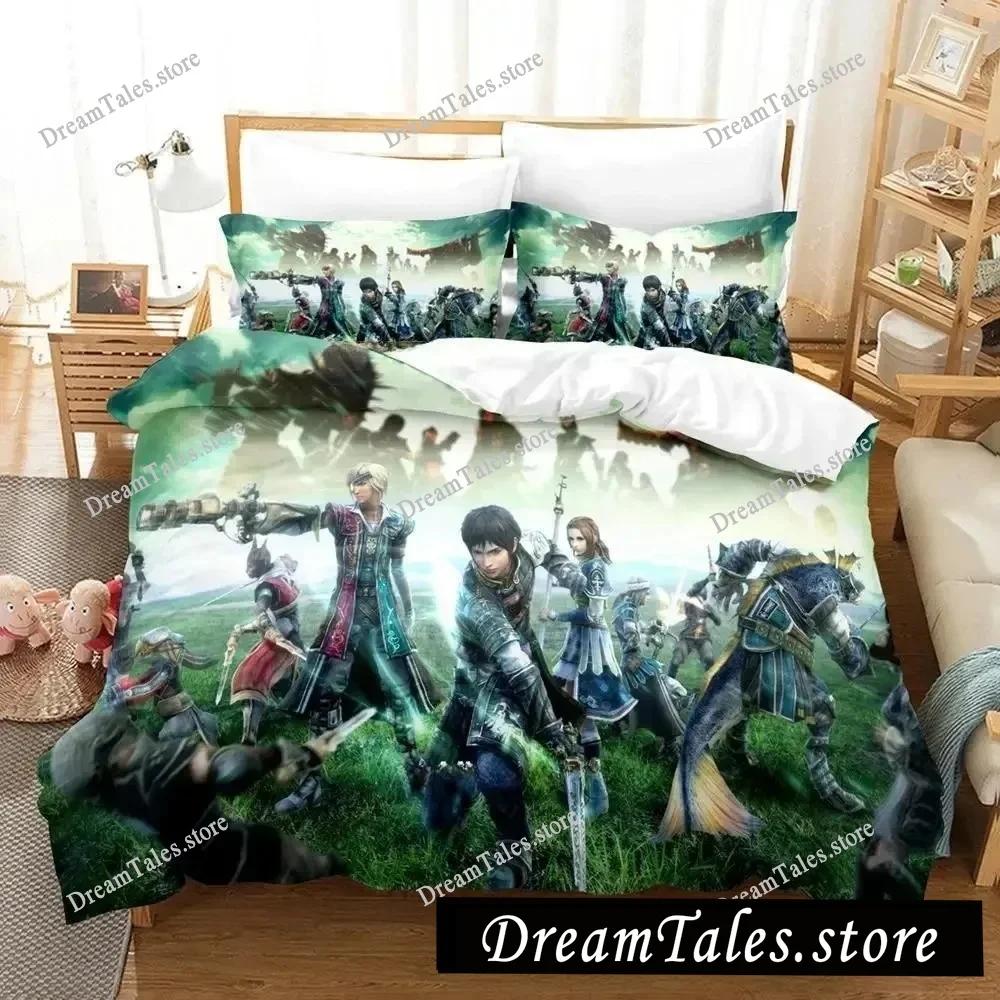 The Last Remnant Bedding Set Cartoon Anime Adult Kid Bedroom Duvetcover Sets 3D Kawaii Quarto Masculino Twin Set Luxury Gift