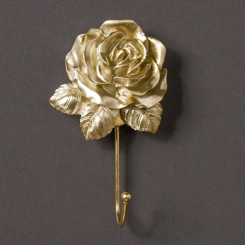 Artistic Heart Shape Wall Mount Hook With Floral Rose Designs Great For Organizing Small Items