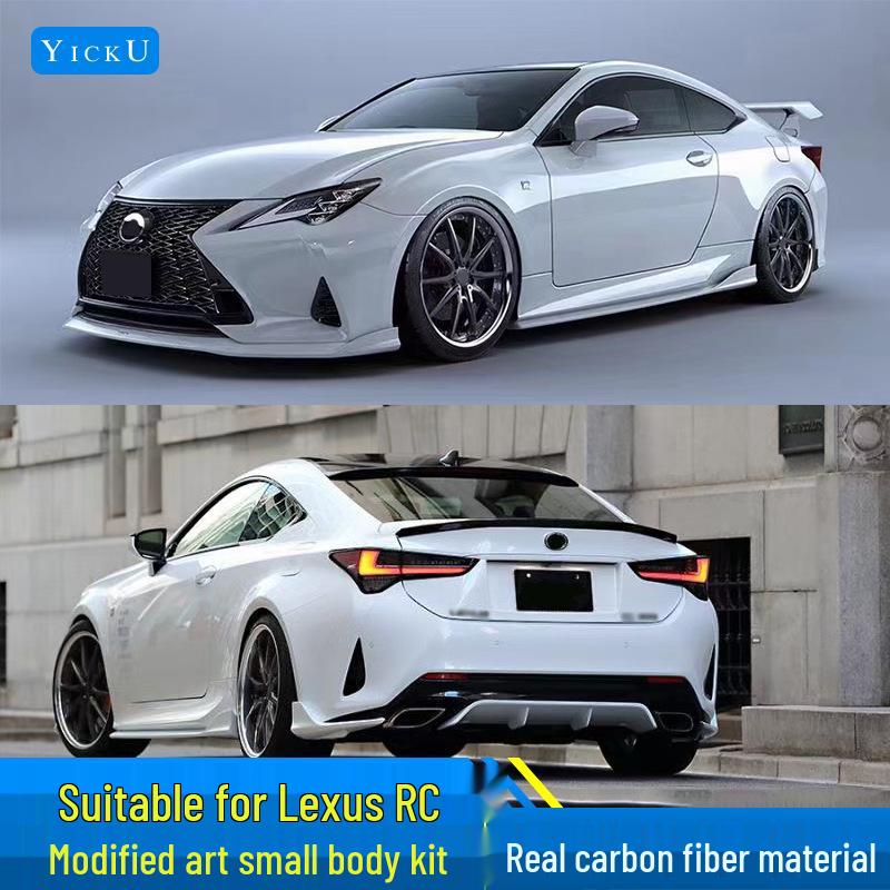 Lexus RC Carbon Fiber Body Kit: Front Lip, Rear Diffuser, Side Skirts & Tail Wing Spoiler (2015-2024)