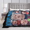 John Pork Vintage Retro Design Warm Blanket  Picnic Plush Throw Blanket Novelty Living Room Flannel Bedspread Sofa Bed Cover