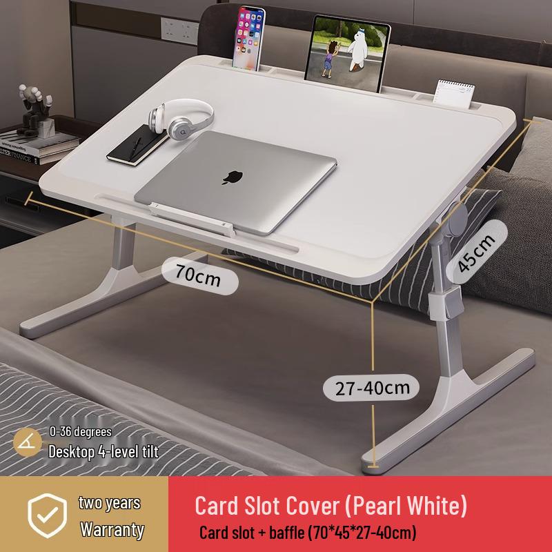Adjustable Bedside Table: Folding Computer Desk for Student Dorms, Bedrooms, or Home Study