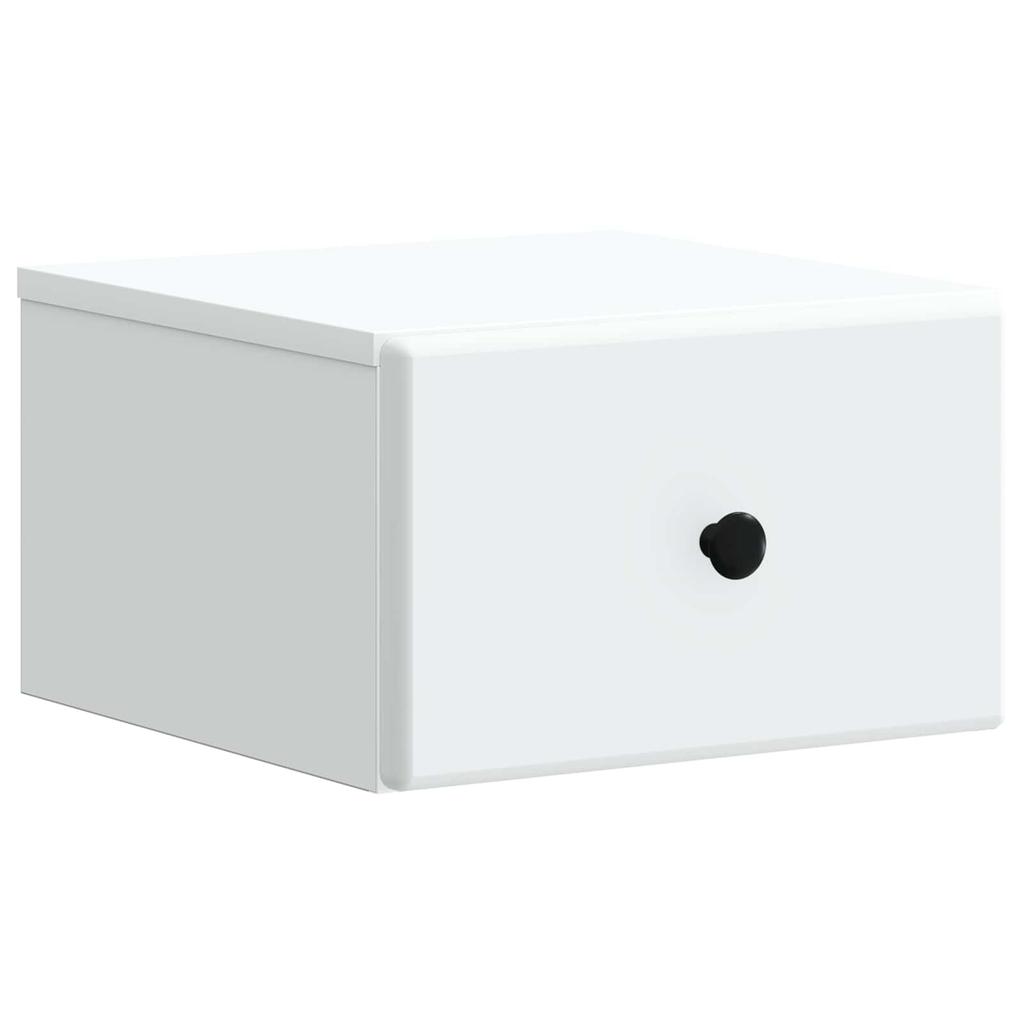 Wall Mounted Nightstand White 34.5 x 33 x 20 cm Engineered Wood