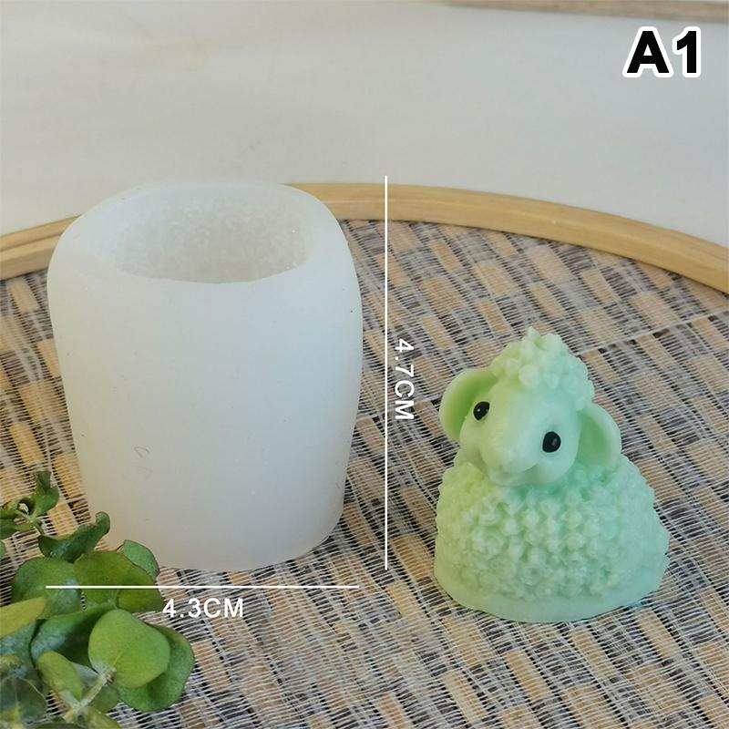 3D Sheep Silicone Mold Non-Stick Easy Release Reusable Mould for Homemade Soap Candle Gypsum Home Decor Gifts Making