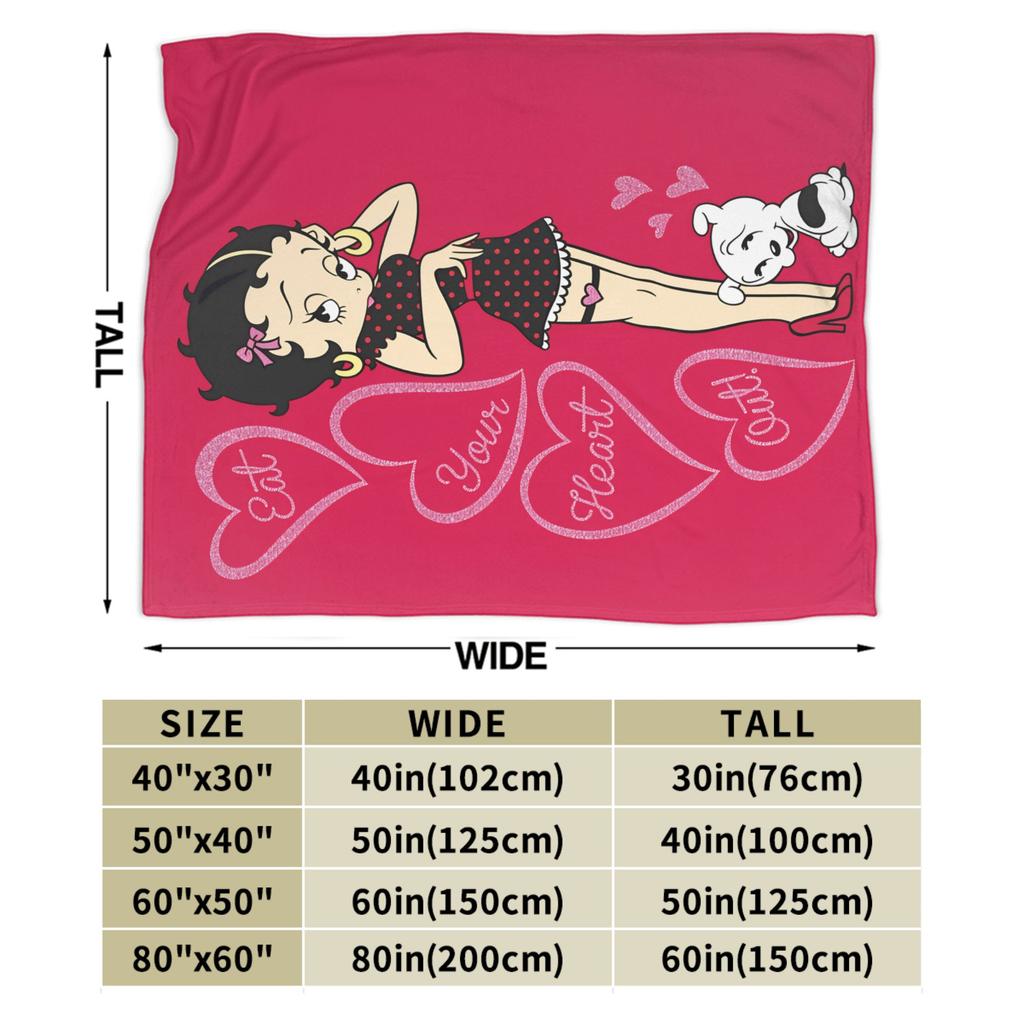 Soft Blanket Travel Office B-Bettys Boops Merry Christmas Throw Blanket  Flannel Bedspread For Couch Chair Novelty Sofa Bed