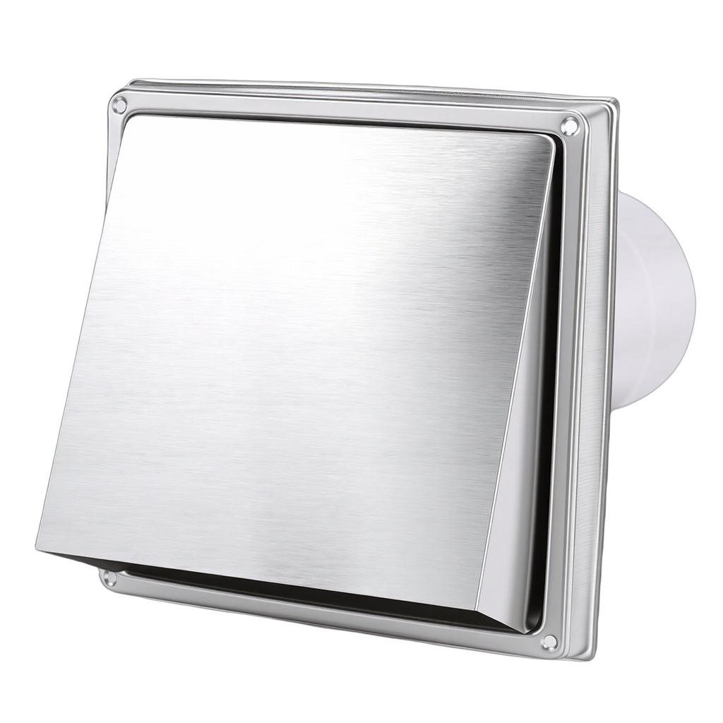 Hooded Wall Vent 6in with Screen Damper Exhaust Vent Cover Cap Outdoor Kitchen Range Hood Dryer Ventilation Kit House