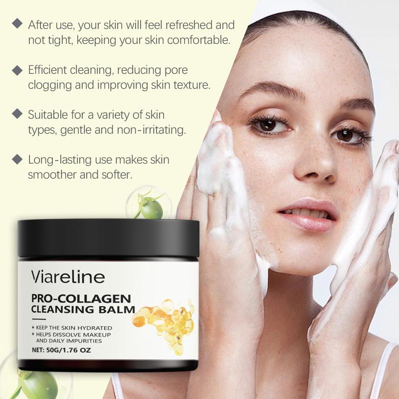 Collagen Makeup Remover Cream Deep Pore Cleaning Moisturizing Emulsifying Rinse Dedicated for Face Care
