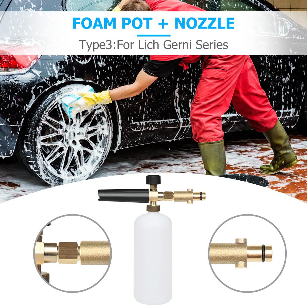 1L Plastic Foam Generator for Karcher &Lavor Car Wash Foam Tank Snow Foamer Lance Nozzle Garden Watering Washing Cleaning Tools