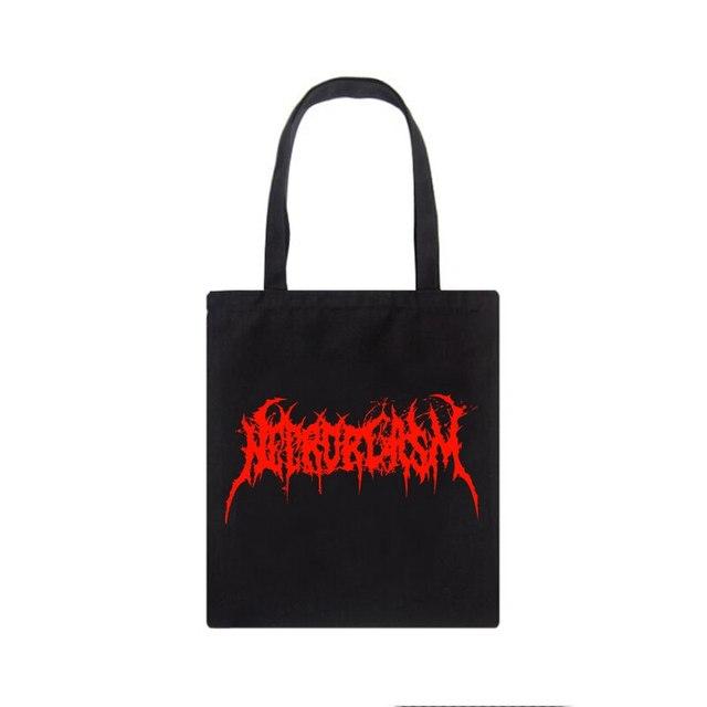 Geantă gotică pentru femei, geantă de pânză Harajuku y2k, întunecată, de mare capacitate, genți de umăr Ulzzang noi