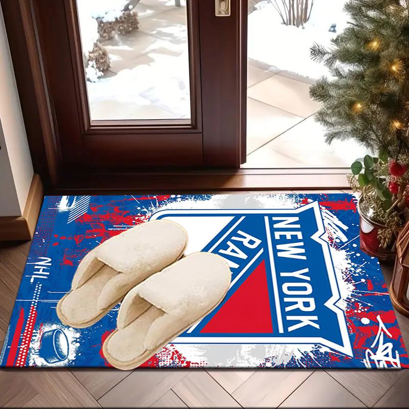 Rangers Hockey Area Rug Suitable for Indoor And Outdoor,Carpets for Kitchens, Homes, Offices, Living Rooms,Home Decor,Christmas Gift