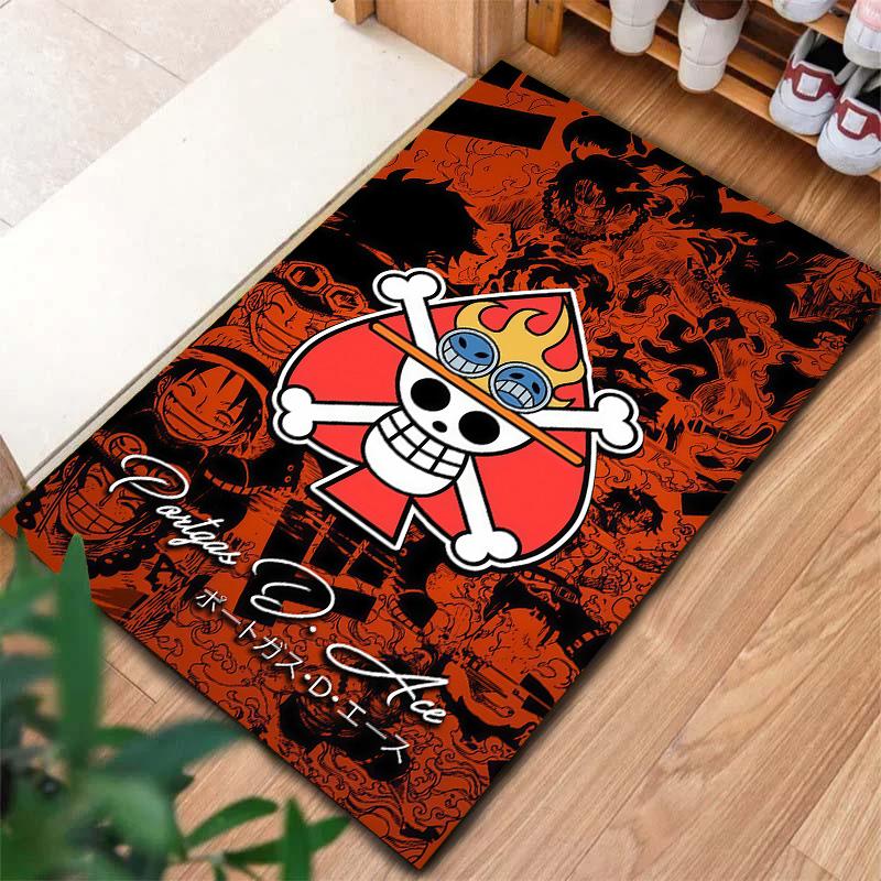 Tapis Tapis Tapis Pirates du Chapeau de Paille One Piece Pour Salon Chambre Maison Décoration de Canapé, Tapis de Sol Antidérapant pour Jouer aux Enfants