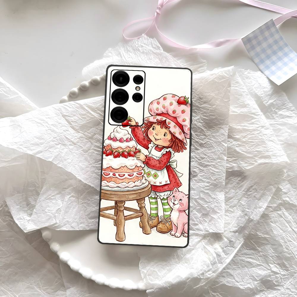 S-Strawberry-shortcake Girl Phone Case For Samsung S 24 Fe 25 Ultra Plus 20 Lite 21 30 22 23 24 22 Ultra 5G Fundas