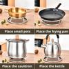 1pc Stainless Steel Round Shape Kitchen Pot Support Steamer Rack Heat Resistant Steaming Rack Organizer Stand Kitchen Accessorie