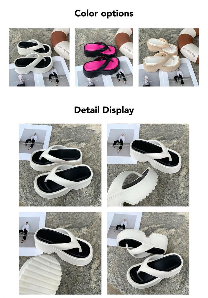 Women's Thick-Sole EVA Wedge Flip-Flops for Summer