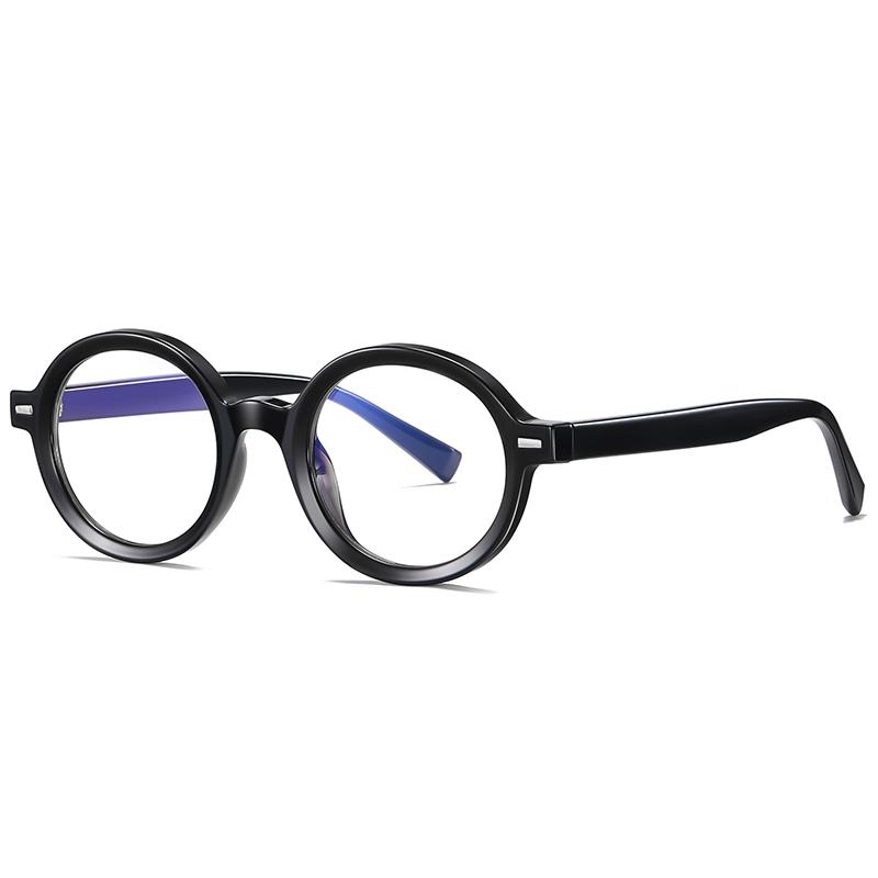 Women Men Anti Blue Rays Round Prescription Glasses For The Nearsighted Rivet Frame Student Myopes Lunettes 0 -0.5 -0.75 To -6.0