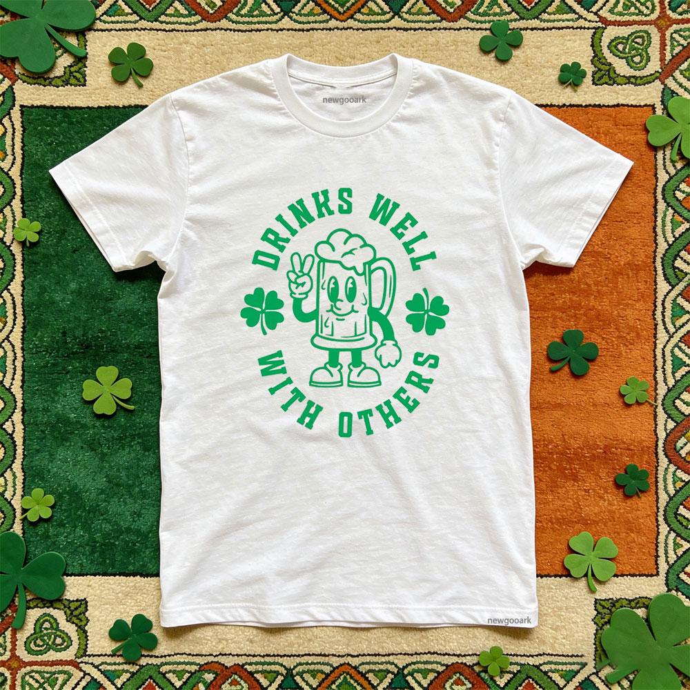 

St Patricks Day 317 lucky Irish festival graphic t shirts green cotton funny Casual Unisex Adult Party tee S