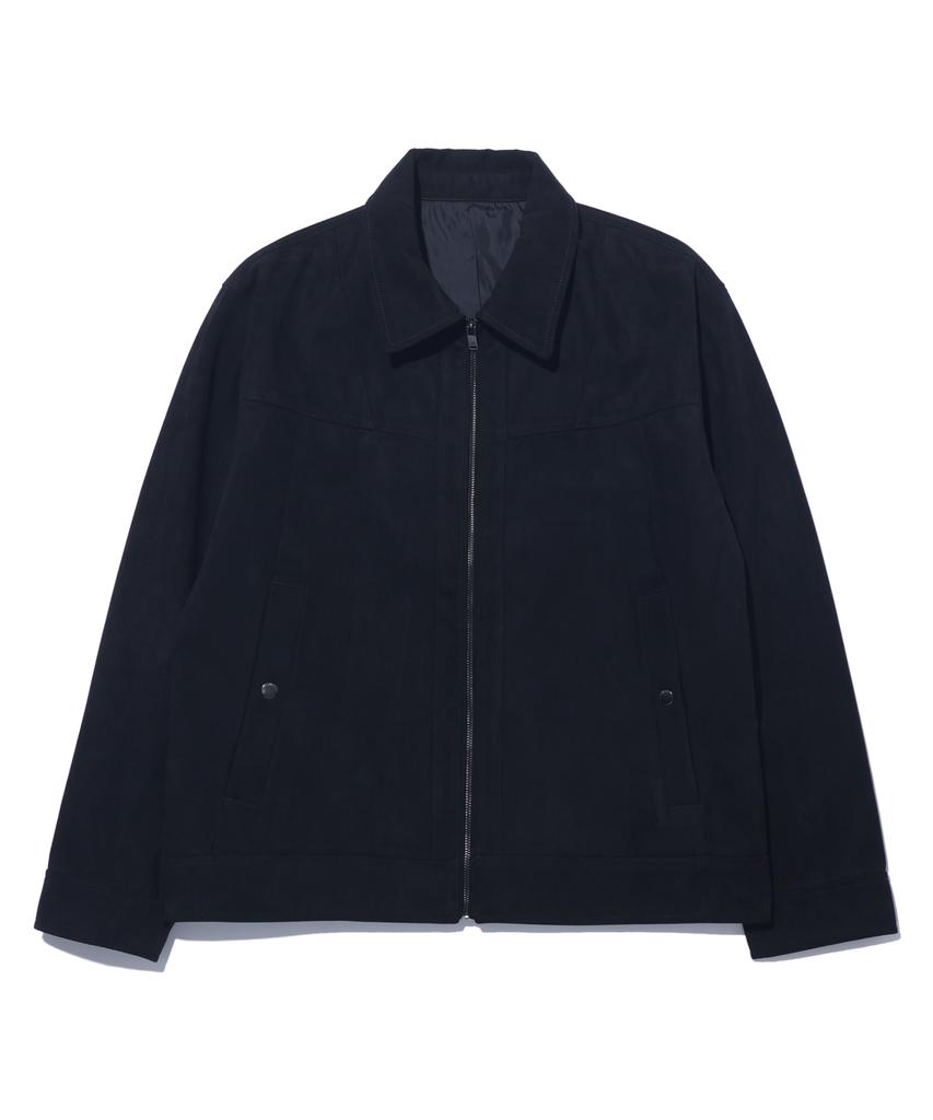 SIGNIFICANT Suede Standard Collar Jacket Lr1Ju006_Black