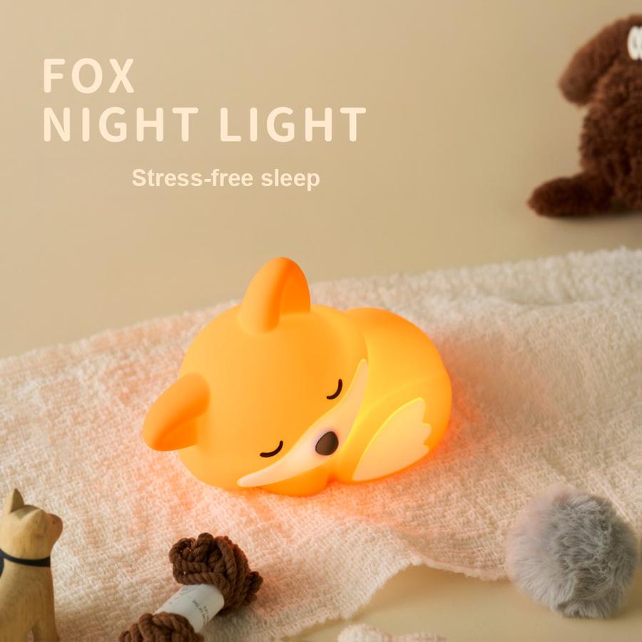 New Little Fox USB Charging Night Light Bedroom Atmosphere Lamp Bedside Lamp Creative Cartoon Night Light