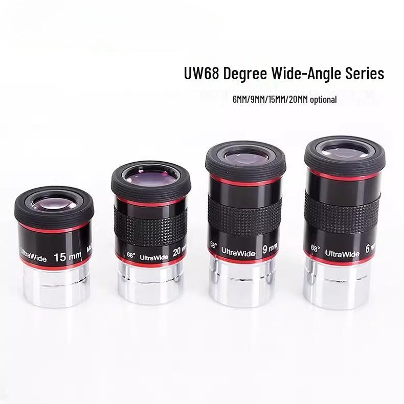 Oculaires Planétaires Ultra Grand Angle 68° (6mm, 9mm, 15mm, 20mm) - Accessoires de télescope à fort grossissement