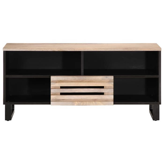VidaXL TV Stand 100x34x46 Cm Solid Mango Wood, TV Bench, Hi-fi Cabinet, TV Console, TV Sideboard, Multimedia Cabinet, 377517