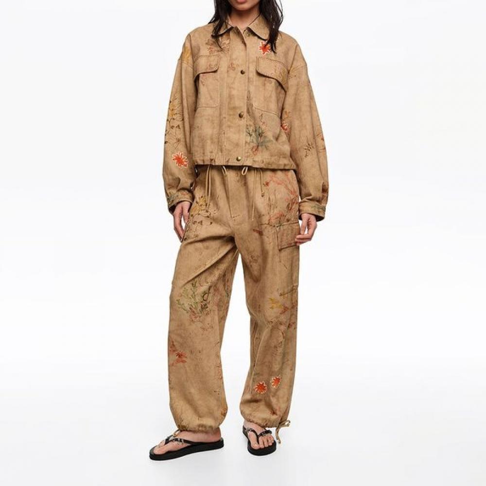 

Bimba Y Lola Cargo Trousers Underwater Stitching Patch Brown B265awn015bra Brown/34