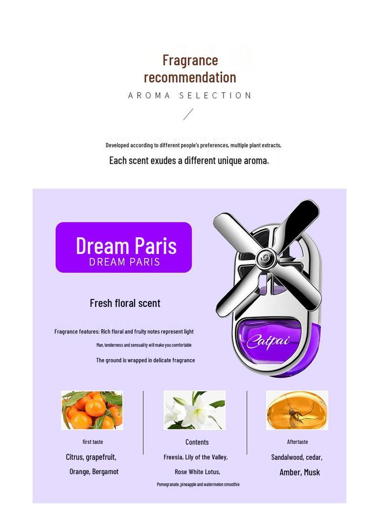 Creative Four-Leaf Pinwheel Car Air Freshener & Aroma Diffuser 
