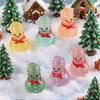10 / 20pcs Luminous Christmas Mini Resin Snowman Figurines Glow In The Dark Including Hat Ideal for DO-IT-YOURSELF Fairy Garden Flower Pot Bonsai