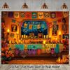 2D Flat Banner 1PC Surreal Folk Art Death Party Day Banner - Vibrant Dia De Los Muertos Polyester Banner, Skulls and Flowers
