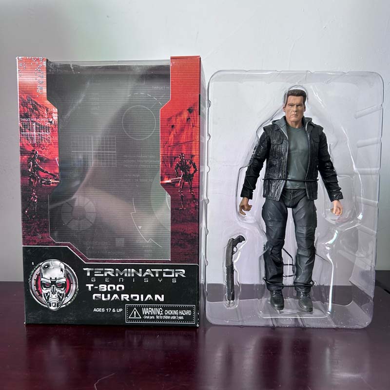 NECA Figur The Terminator Genisys T-800 Wächter The Terminator Endoskelett Actionfigur Modell Spielzeug Gelenkig bewegliche Puppe Geschenk