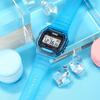 Jyullieoseu Skmei Transparent Square Urethane Digital Watch 2056