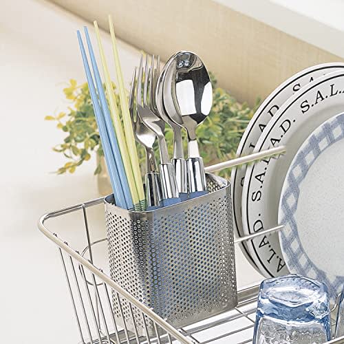 Pearl Metal Large Pocket Drainer, Stainless Steel, Perforated, for Tableware, Chopsticks, and Cutlery, At Aqua, HB-4097