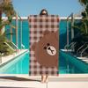 Bathroom Towels Brown Bear Bathroom Set Accessories Large Bath Towels Sports Towel For Home Turban for Hair Drying Sauna Spa