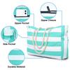 1PC Beach Bags For Women Large Canvas Beach Tote Bag Zipper Beach Bags Sandproof Swim Pool Bag Large Tote