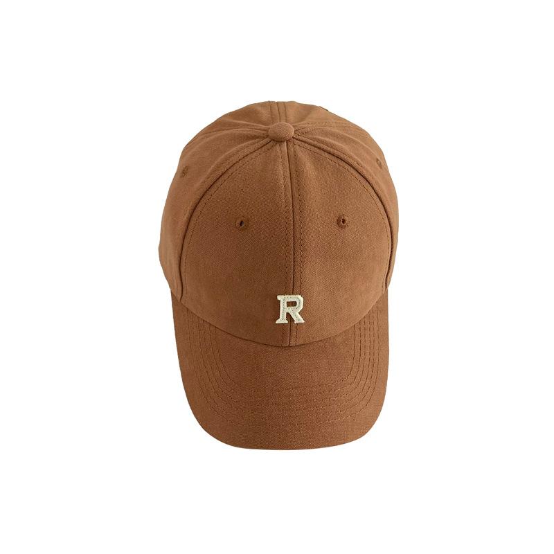 R Letter Baseball Cap Children Spring and Autumn Thin Niche Street Card Sunshade Sunscreen Couple Cap