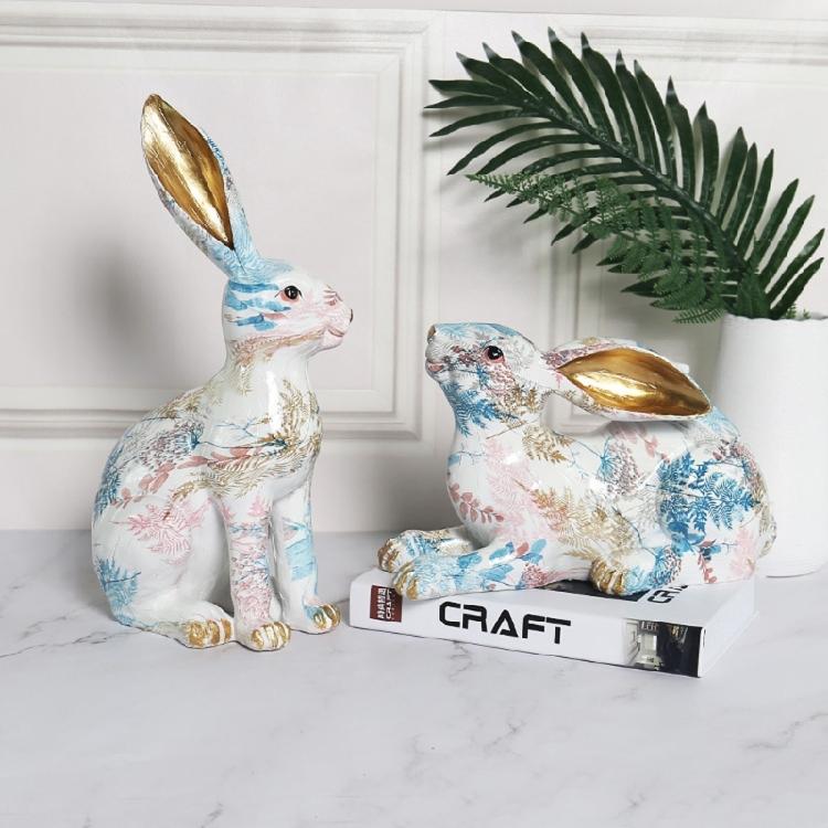 Easter Rabbit Garden Statue for Thanksgiving Day Micro Landscape Decoration Gift