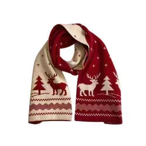 Scarf high-end sense autumn and winter knitted warm wear cute couple female extended small scarf