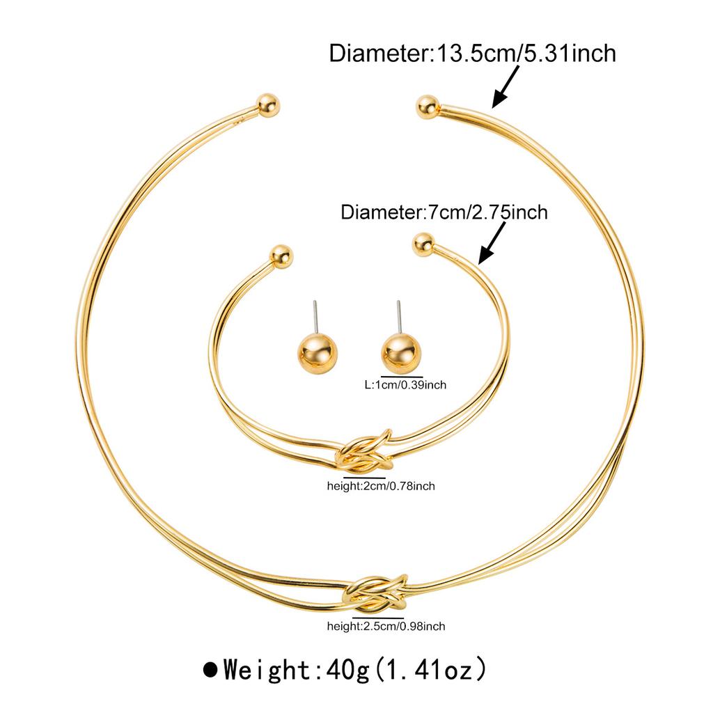 Tooxika Personalised Trend Exaggerated Punk Ring Buckle Women Collar Open Design Vintage Necklace Set