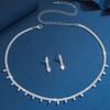 Rhinestone Bridal Necklace and Earring Set Stunning Wedding Necklace Earring Jewelry Set with Rhinestone Accents