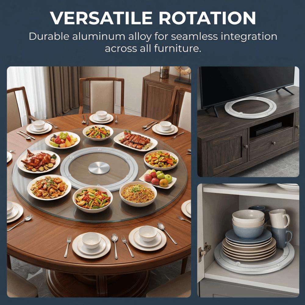 Heavy Duty Lazy Susan Smooth Swivel Turntable For Dining Table / Rotating Hardware