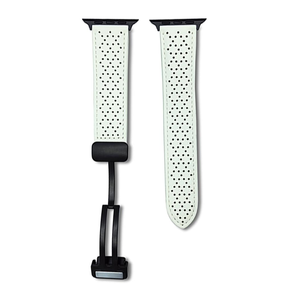 Microfiber Leather Watch Bands For Apple Watch Series 10 9 8 7 SE 6 5 4 3 2 1 42mm 41mm 40mm 38mm Breathable Magnetic Strap