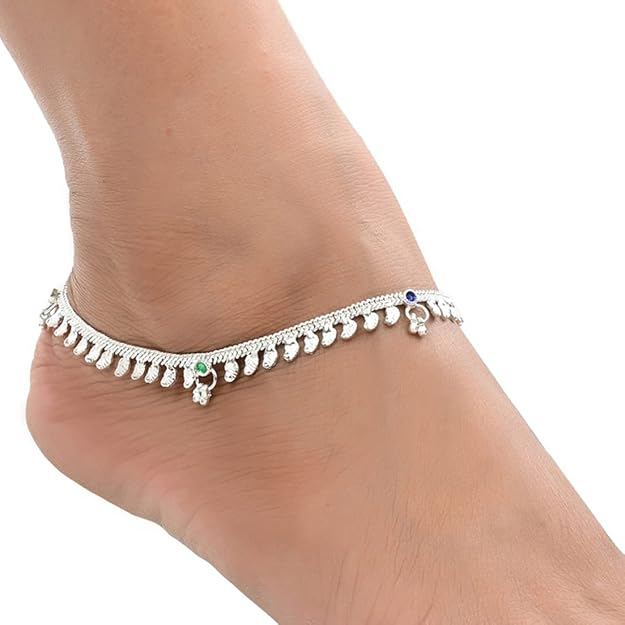 Silver Plated Traditional Anklets Payal - Classic and Stylish Payal for Women and Girls