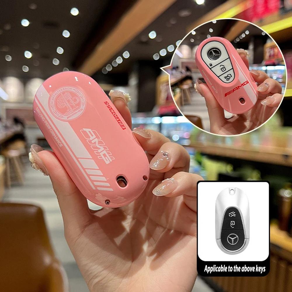 Autosticker Auto Sleutelhoesje Cover Beschermer Shell voor Mercedes Benz AMG C S Klasse W206 W223 S350 C260 C300 S400 S450 S500 Sleutelhanger