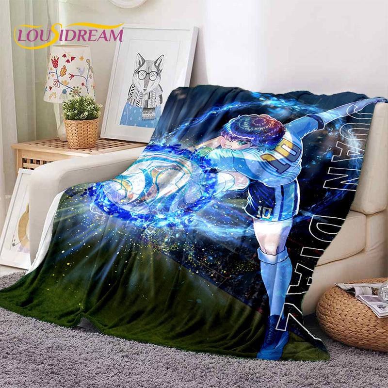Cartoon Captain Tsubasa Fußball Weiche Flanelldecken, Überwurfdecke Bequeme Decke für Picknick Betten Sofa Zuhause Schlafzimmer Geschenke