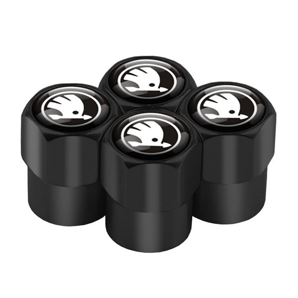 2026 Horké 4ks Krytky ventilků pneumatiky auta Kryt stonku ventilku Prachovka Příslušenství Pro Skoda Kodiaq Octavia 2 3 Yeti Karoq Rapid Fabia Ka