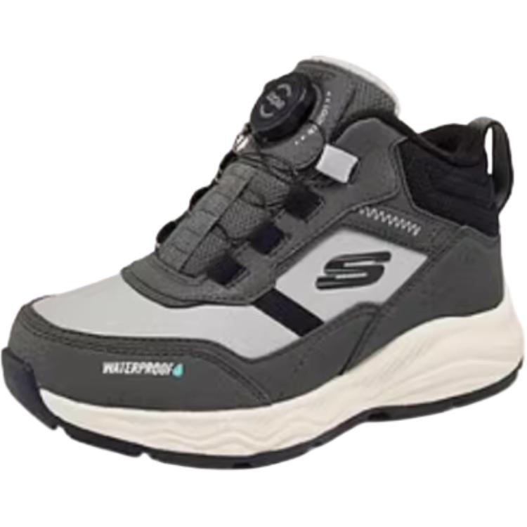 Skechers Kids Adventure Blitz Arctic-Brisk Comfortable Slip-Resistant Waterproof High-Top Outdoor Shoes Kids shoes Gray Green 405300L-OLV