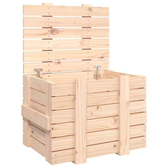 VidaXL Storage Box 58x40.5x42 Cm Solid Pine Wood 824993